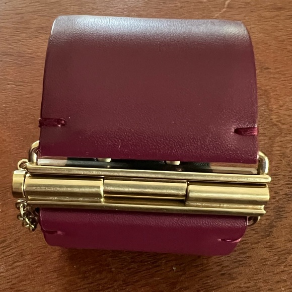 CHANEL CC Exclusive Leather Bracelet - Burgundy - Small - Picture 9 of 11